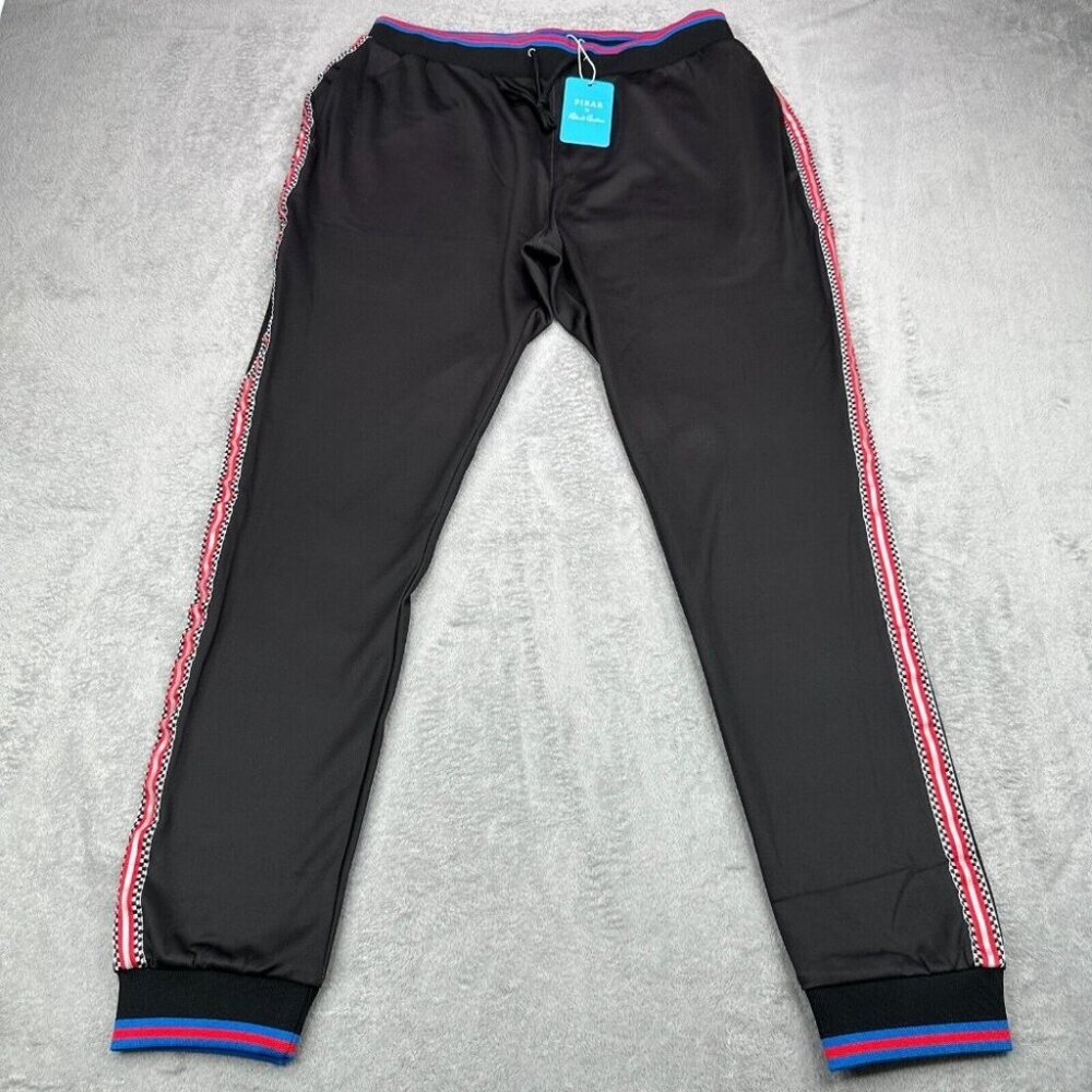 Robert Graham Lightning McQueen Jogger Pants Mens XL Black Tapered Disney Cars